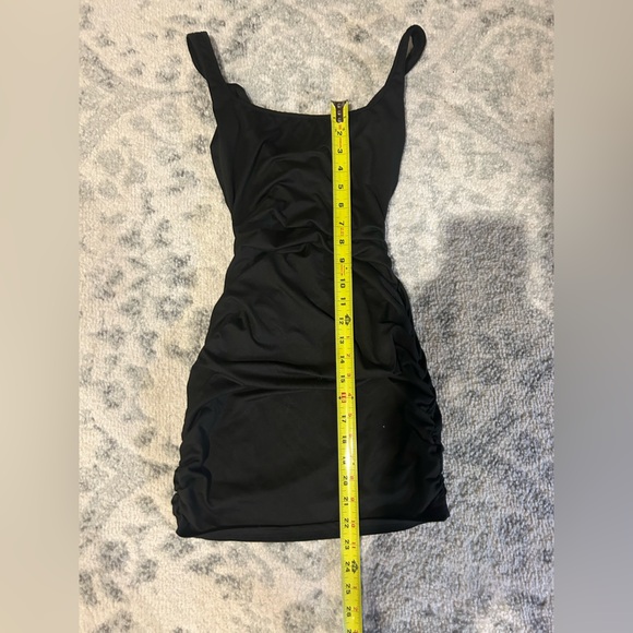 Black BodyCon Mini Dress Small No Brand Stretchy Versatile - Picture 13 of 13